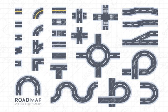 Download Road Map Clipart | Road Top View for Map - Map clipart Collection