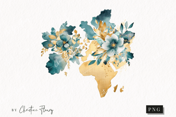 Download Watercolor Flower Map Clipart - Map clipart Collection