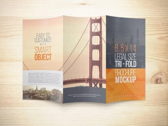 Download 8.5 X 14 Legal Trifold Brochure Mockups - Premium Resources
