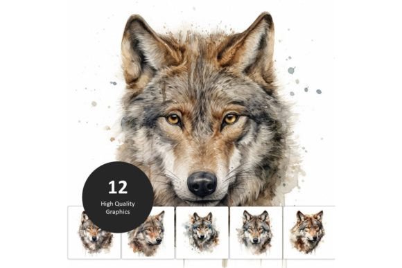Download Wolf  Clip Art - 12 JPGs - Premium Resources