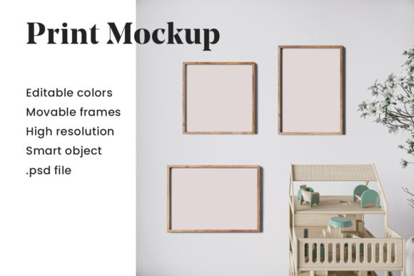 Download Editable Nursery Room Print Mockup - Print mockup Collection